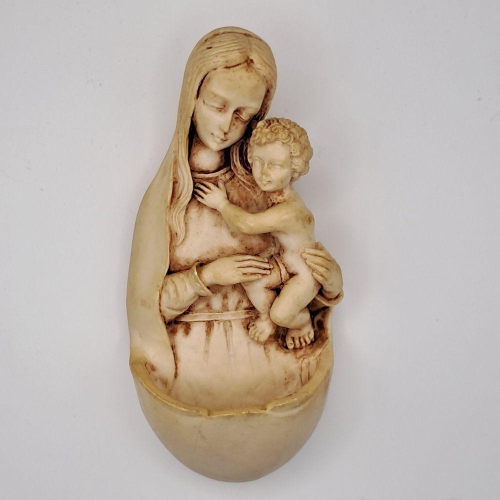 ​Vintage DTC Exclusive Designs Madonna and Child Holy Water Font – Made in Italy